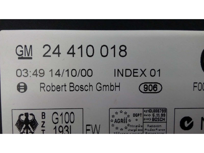 Recambio de centralita cierre para opel astra g berlina referencia OEM IAM 24410018  E3-A5-28-1