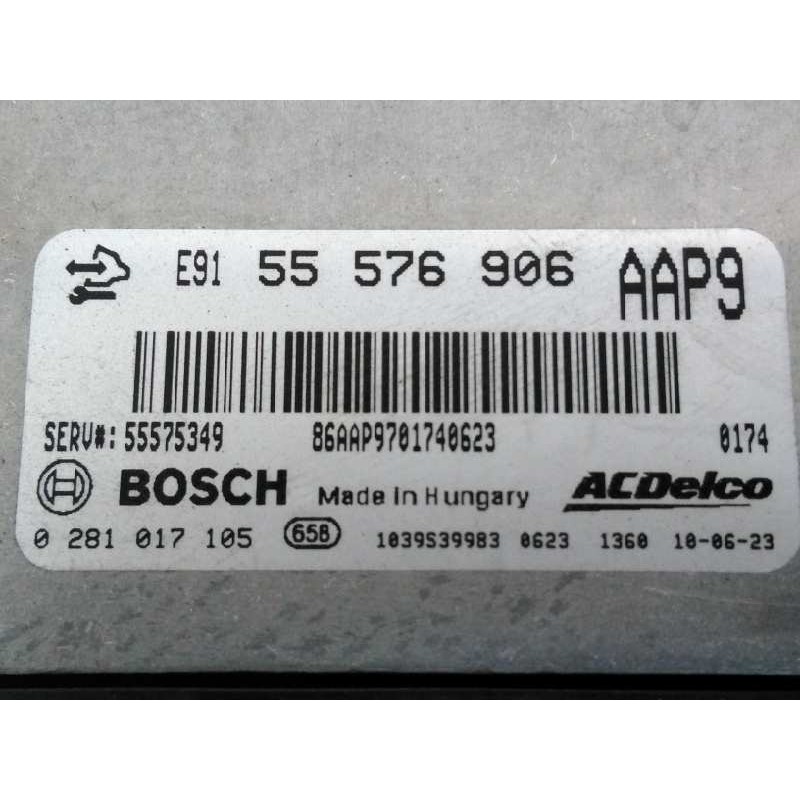 Recambio de centralita motor uce para opel insignia berlina sport referencia OEM IAM 55576906 0281017105 E3-A5-22-3