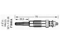 Recambio de calentadores para universal calentadores ngk 5906 y-916j referencia OEM IAM Y916J NUEVO T1-4-B4-3