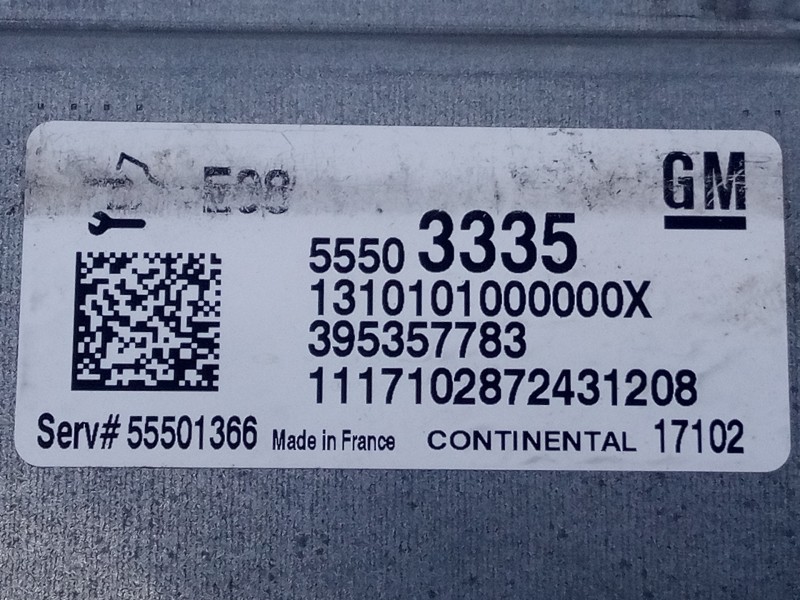 Recambio de centralita motor uce para opel insignia grand sport referencia OEM IAM 55503335 395357783 E3-A5-18-4