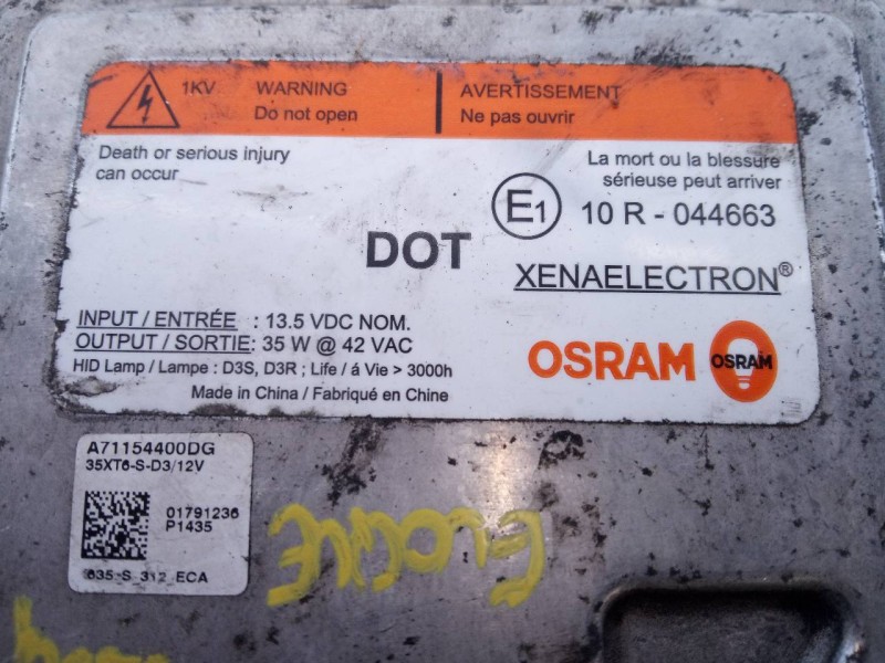 Recambio de centralita faros xenon para land rover evoque dynamic referencia OEM IAM A71154400DG  E3-B3-19-4