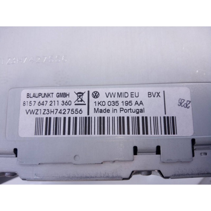 Recambio de sistema audio / radio cd para volkswagen tiguan (5n2) sport 4motion bluemotion referencia OEM IAM 1K0035195AA  E2-A1