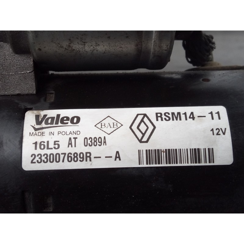 Recambio de motor arranque para dacia sandero stepway referencia OEM IAM 233007689R AT0389A P3-B7-12-3
