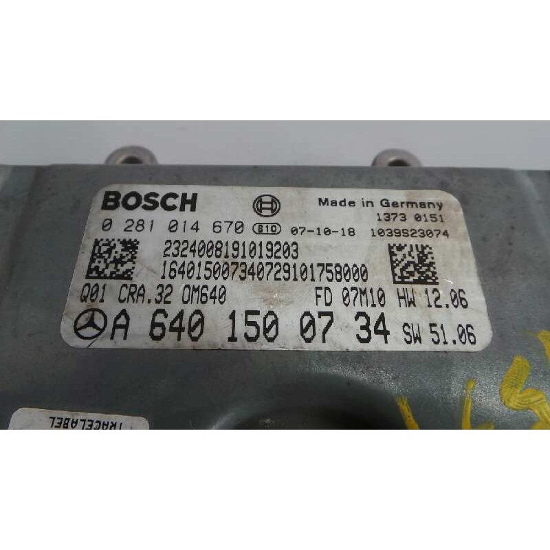 Recambio de centralita motor uce para mercedes-benz clase b (w245) referencia OEM IAM A6401500734 0281014670 E3-A1-3-3