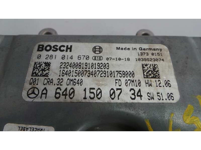 Recambio de centralita motor uce para mercedes-benz clase b (w245) referencia OEM IAM A6401500734 0281014670 E3-A1-3-3