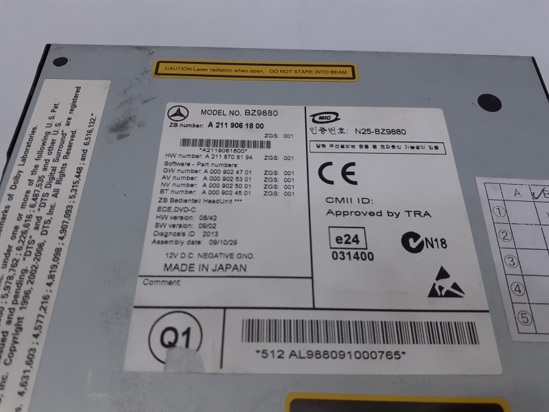 Recambio de sistema navegacion gps para mercedes-benz clase cls (w219) 320 / 350 cdi grand edition (219.322) referencia OEM IAM 