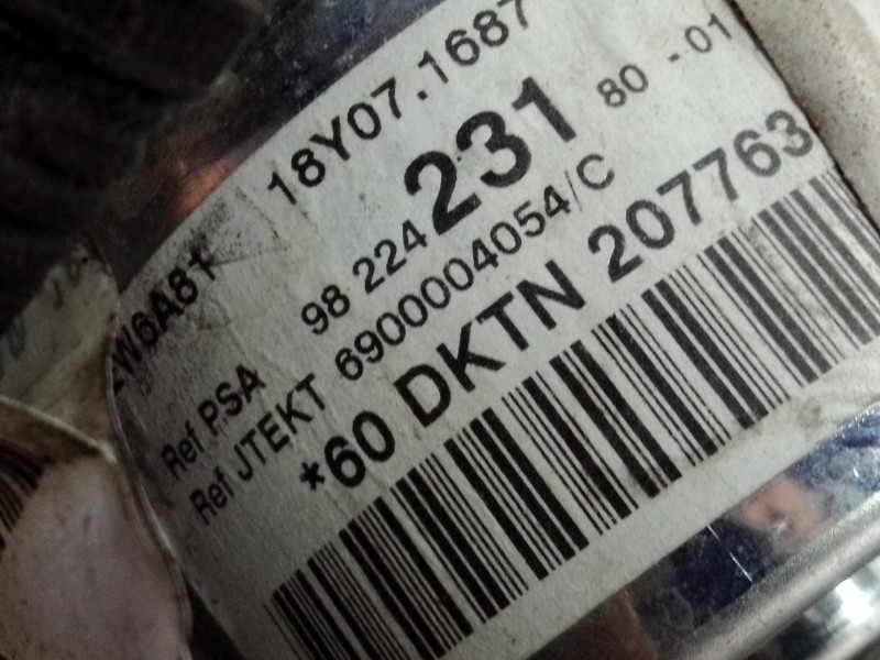 Recambio de cremallera direccion para peugeot 208 (p2) allure referencia OEM IAM 98224231 6700003929A P1-B8-27