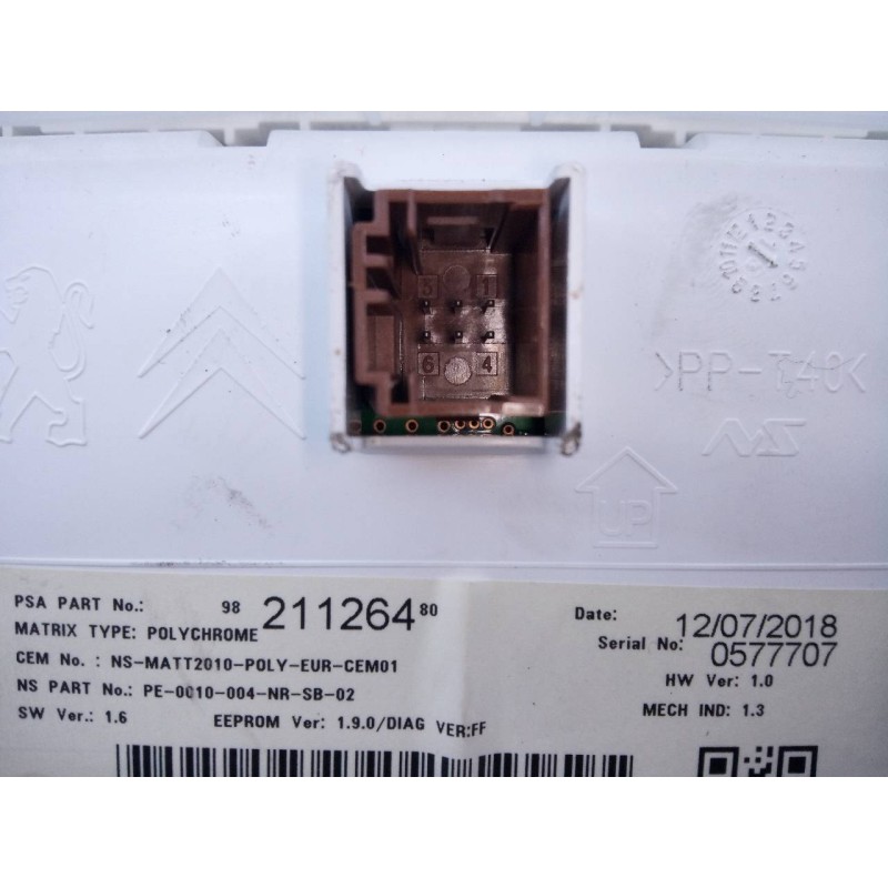 Recambio de cuadro instrumentos para peugeot 208 (p2) allure referencia OEM IAM 9821126480  E3-B2-28-1