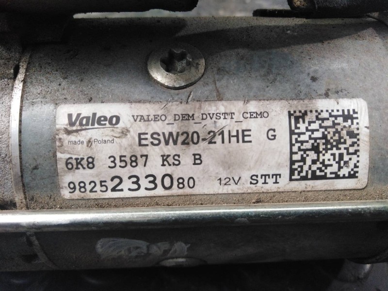 Recambio de motor arranque para peugeot 208 (p2) allure referencia OEM IAM 9825233080 ESW2021HE P3-B7-7-1