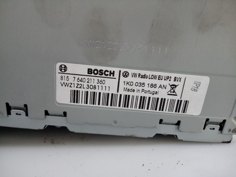 Recambio de sistema audio / radio cd para volkswagen golf vi (5k1) rabbit bluemotion referencia OEM IAM 1K0035186AN VWZ1Z2L30811