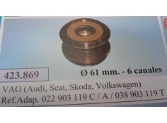 Recambio de polea alternador para volkswagen golf v berlina (1k1) 1.9 tdi referencia OEM IAM 423869 NUEVO T1-2-B1-3