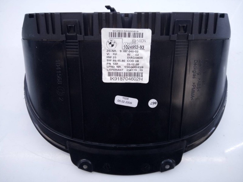 Recambio de cuadro instrumentos para bmw serie 1 berlina (e81/e87) 118d limited sport edition referencia OEM IAM 918704602  E3-A