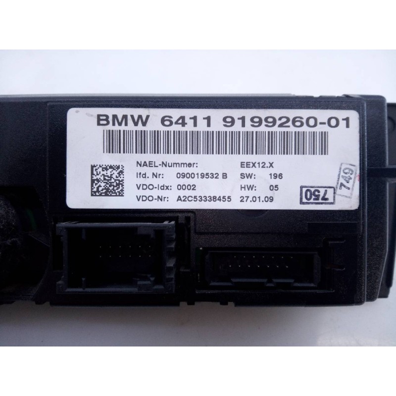 Recambio de mando climatizador para bmw serie 1 berlina (e81/e87) 118d limited sport edition referencia OEM IAM 919926001  E3-A2