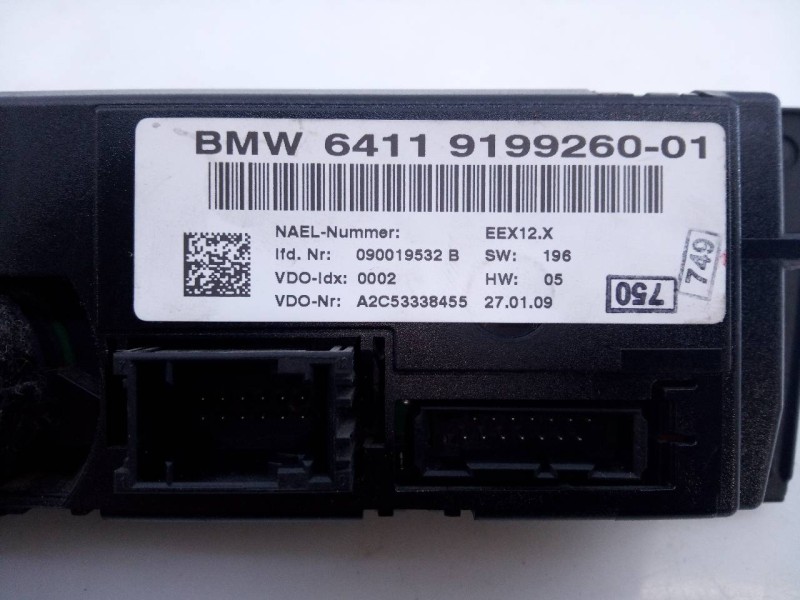 Recambio de mando climatizador para bmw serie 1 berlina (e81/e87) 118d limited sport edition referencia OEM IAM 919926001  E3-A2