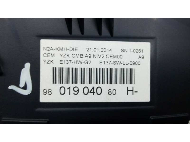 Recambio de cuadro instrumentos para peugeot 208 access referencia OEM IAM 9801904080 1610826880 E3-B2-43-3