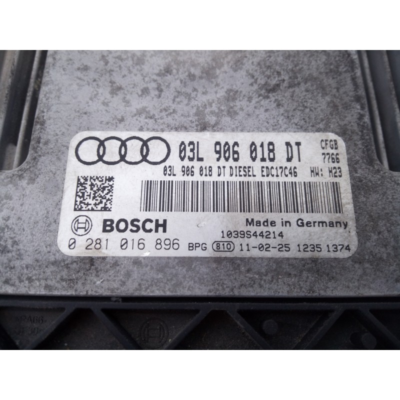Recambio de centralita motor uce para audi tt (8j3/8j9) 2.0 tdi quattro coupe referencia OEM IAM 03L906018DT 0281016896 E2-A1-25