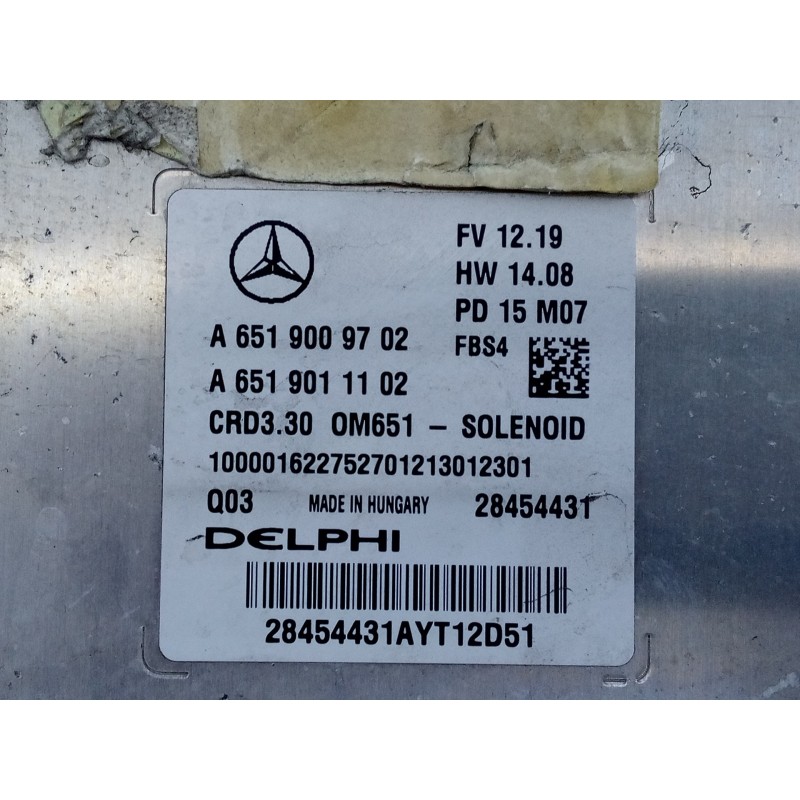 Recambio de centralita motor uce para mercedes-benz clase gla (w156) gla 220 cdi 4-matic (156.905) referencia OEM IAM A651900970