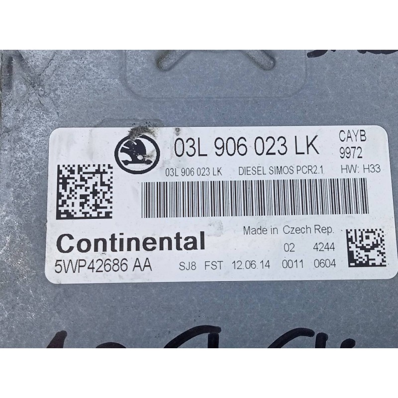 Recambio de centralita motor uce para skoda spaceback (5h) active referencia OEM IAM 03L906023LK 5WP42686AA E2-A1-45-3