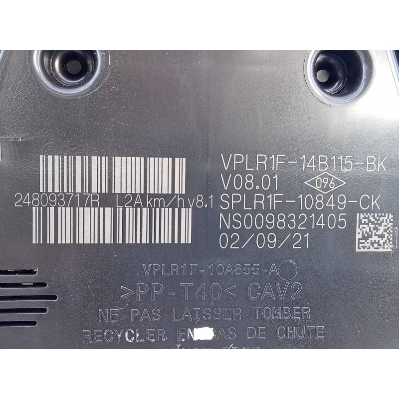 Recambio de cuadro instrumentos para dacia sandero iii stepaway referencia OEM IAM 248093717R  E2-A1-38-4