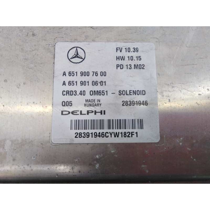 Recambio de centralita motor uce para mercedes-benz clase a (w176) a 180 cdi blueefficiency (176.000) referencia OEM IAM A651900