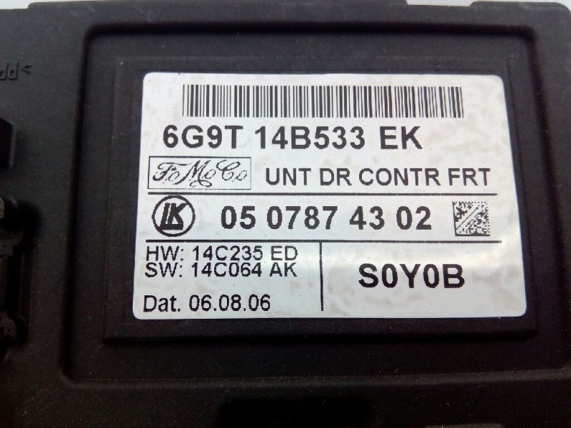 Recambio de modulo confort para ford galaxy (ca1) trend referencia OEM IAM 6G9T14B533 0507874302 E3-B3-24-2