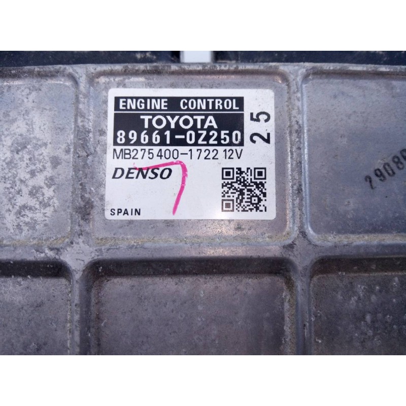 Recambio de centralita motor uce para toyota auris hybrid advance referencia OEM IAM 896610Z250 MB2754001722 E3-B2-19-2