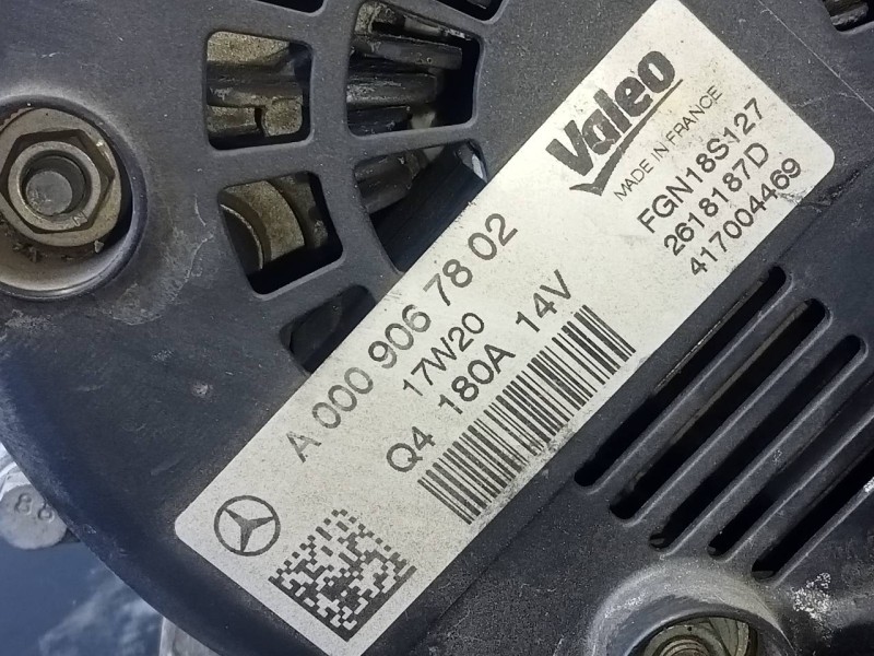Recambio de alternador para mercedes-benz clase c (w205) lim. c 220 bluetec / d (205.004) referencia OEM IAM A0009067802 FGN18S1