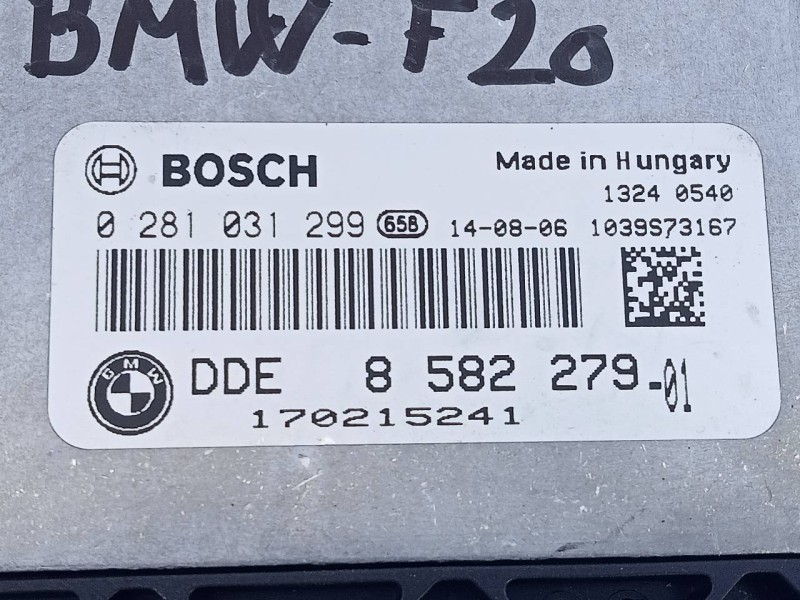 Recambio de centralita motor uce para bmw serie 1 lim. (f20) 120d referencia OEM IAM 858227901 0281031299 E3-A2-23-4
