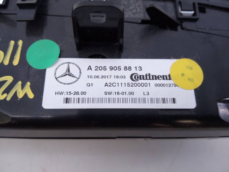 Recambio de mando climatizador para mercedes-benz clase c (w205) lim. c 220 bluetec / d (205.004) referencia OEM IAM A2059058813