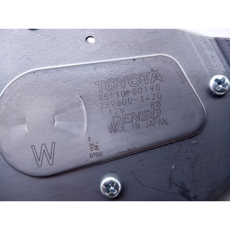 Recambio de motor limpia trasero para toyota yaris hybrid active referencia OEM IAM 851300D190 2596003420 E2-B4-45-1