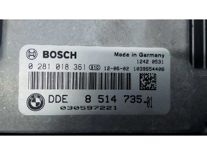 Recambio de centralita motor uce para bmw serie 1 lim. (f20) 116d efficientdynamics edition referencia OEM IAM 851473501 0281018