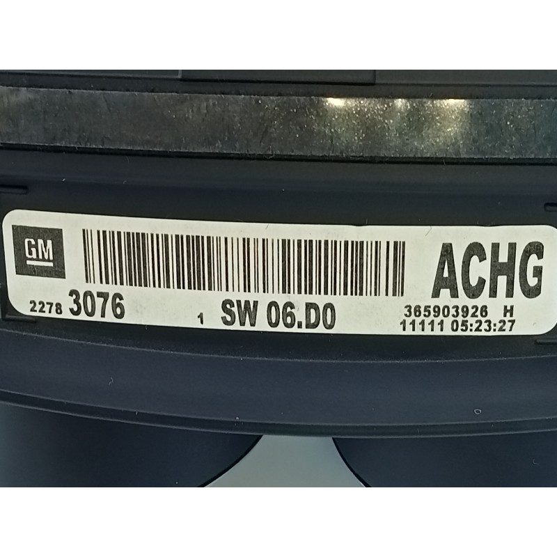 Recambio de cuadro instrumentos para opel insignia berlina selective referencia OEM IAM 22783076 365903926 E3A5-18-2