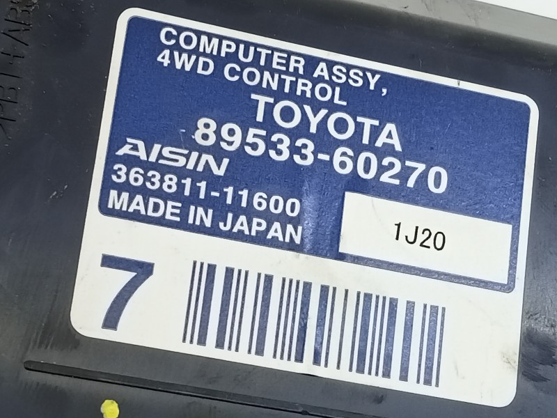 Recambio de modulo electronico para toyota land cruiser (j15) basis referencia OEM IAM 8953360270 36381111600 E3-B2-17-1