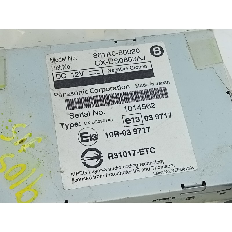 Recambio de modulo electronico para toyota land cruiser (j15) basis referencia OEM IAM 861A060020  E3-B2-17-1