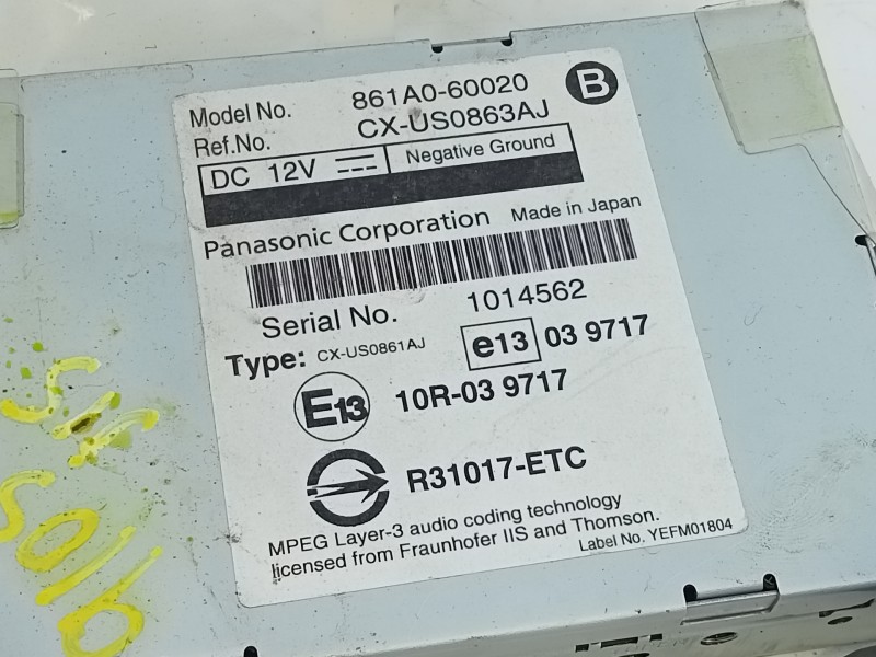 Recambio de modulo electronico para toyota land cruiser (j15) basis referencia OEM IAM 861A060020  E3-B2-17-1