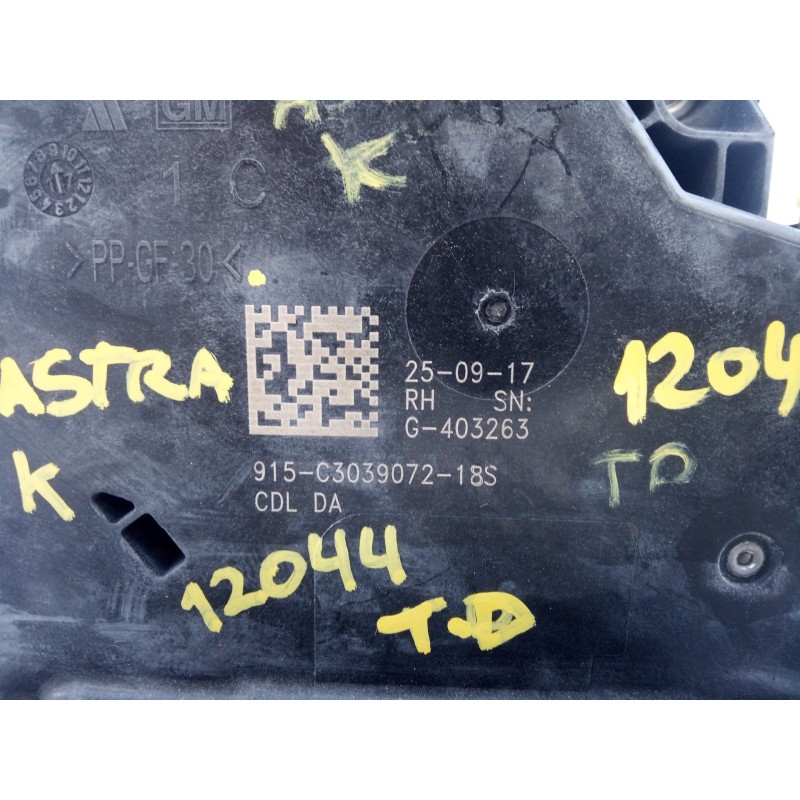 Recambio de cerradura puerta trasera derecha para opel astra k lim. 5türig dynamic referencia OEM IAM 915C303907218S  E2-B6-69-2