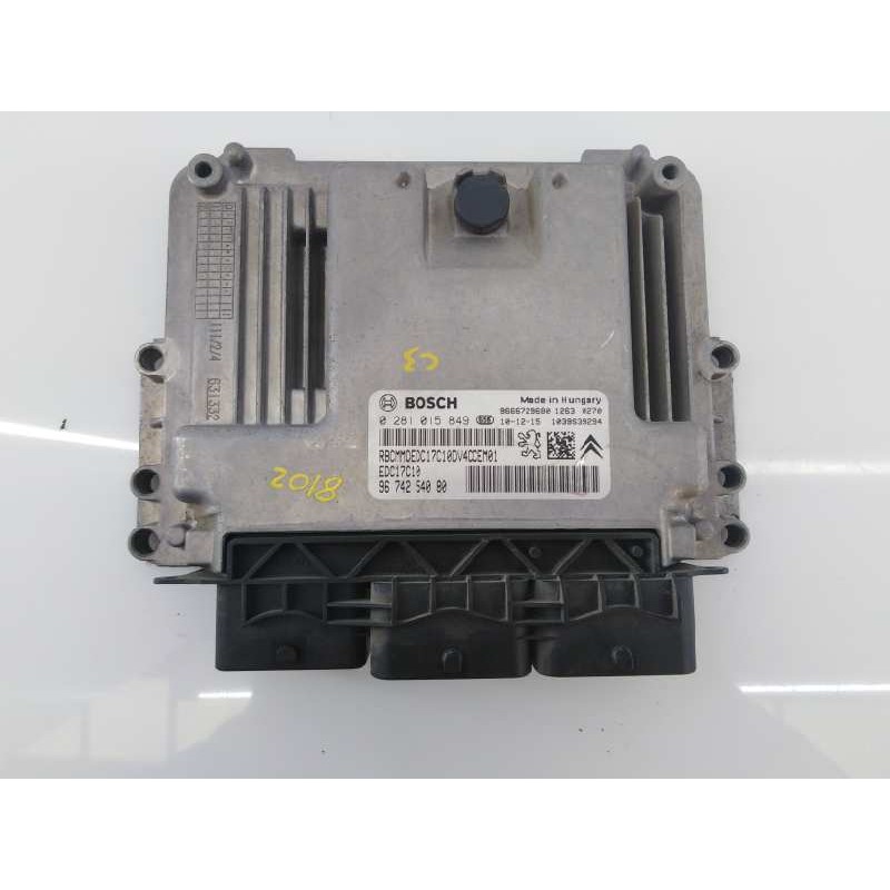 Recambio de centralita motor uce para citroën c3 selection referencia OEM IAM 9674254080 0281015849 E3-B2-33-1