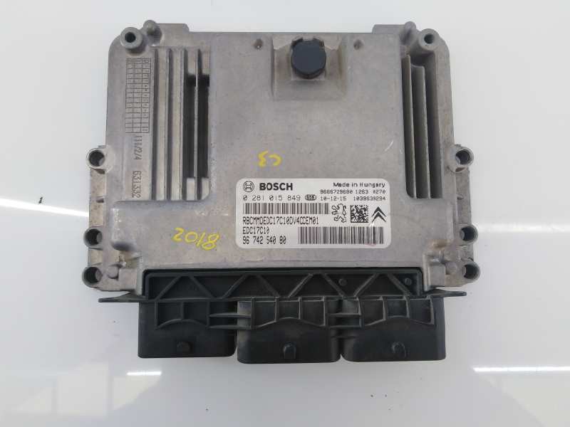 Recambio de centralita motor uce para citroën c3 selection referencia OEM IAM 9674254080 0281015849 E3-B2-33-1