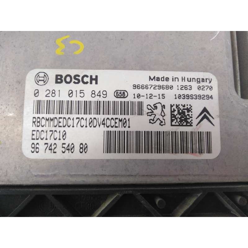 Recambio de centralita motor uce para citroën c3 selection referencia OEM IAM 9674254080 0281015849 E3-B2-33-1