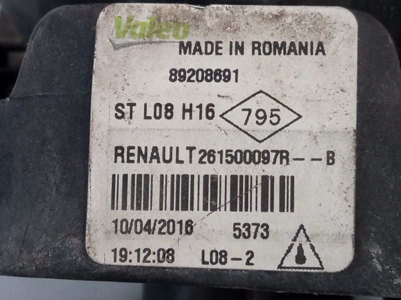 Recambio de faro antiniebla derecho para renault clio iv limited referencia OEM IAM 261500097R  E1-A1-43-1
