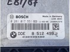 Recambio de centralita motor uce para bmw serie 1 berlina (e81/e87) 116d referencia OEM IAM DDE85125901 0281017551 E3-A2-23-4 2