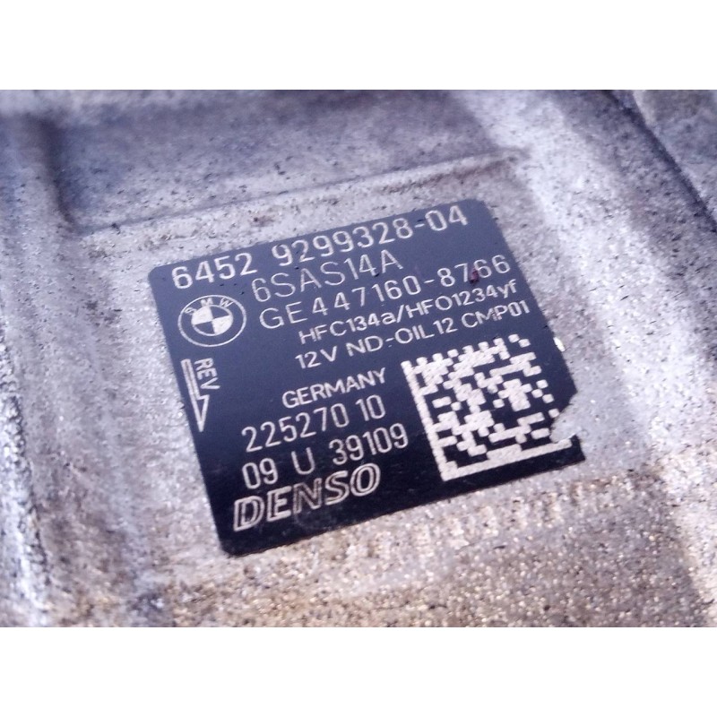 Recambio de compresor aire acondicionado para bmw serie 1 lim. (f20/f21) 116d sport line referencia OEM IAM 4471608766 645292993