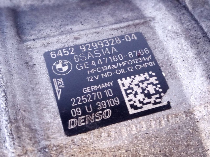 Recambio de compresor aire acondicionado para bmw serie 1 lim. (f20/f21) 116d sport line referencia OEM IAM 4471608766 645292993