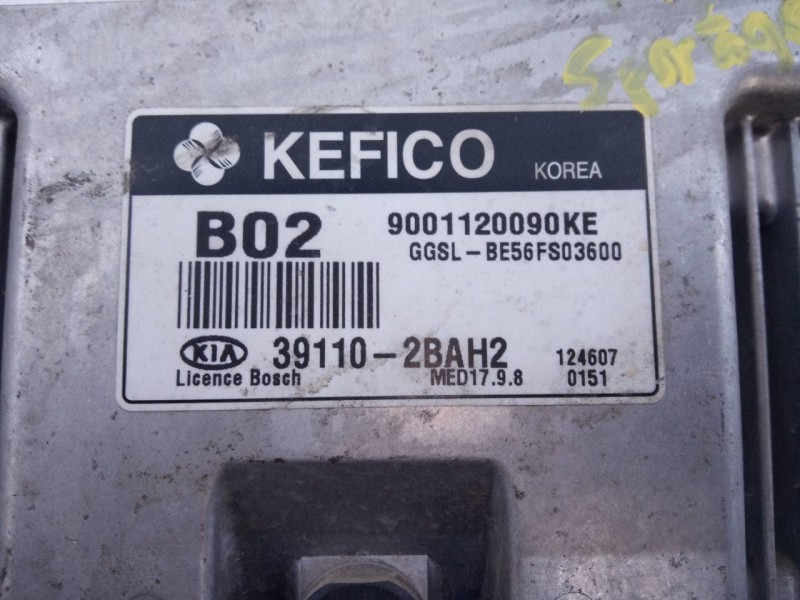 Recambio de centralita motor uce para kia sportage concept 4x2 referencia OEM IAM 391102BAH2  E3-A3-40-1