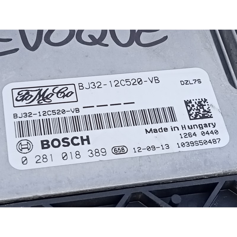 Recambio de centralita motor uce para land rover evoque prestige referencia OEM IAM BJ3212C520VB 0281018389 E3-B3-18-4