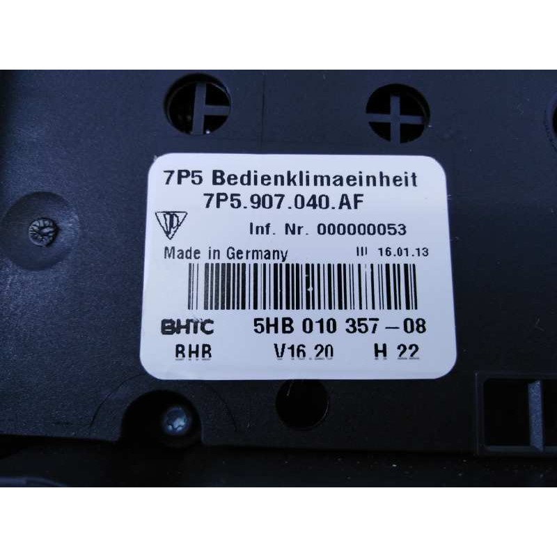 Recambio de mando climatizador para porsche cayenne (typ 92aa) diesel platinum edition referencia OEM IAM 95865330102 7P5907040F