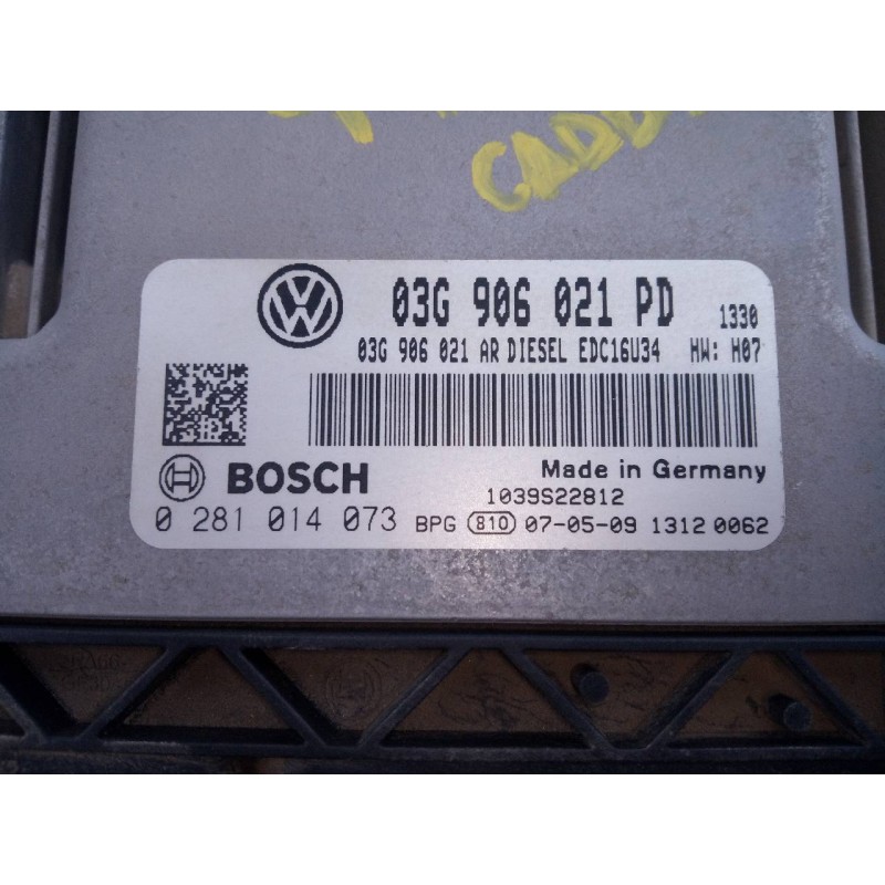 Recambio de centralita motor uce para volkswagen caddy ka/kb (2k) kombi referencia OEM IAM 03G906021PD  E2-A1-34-3