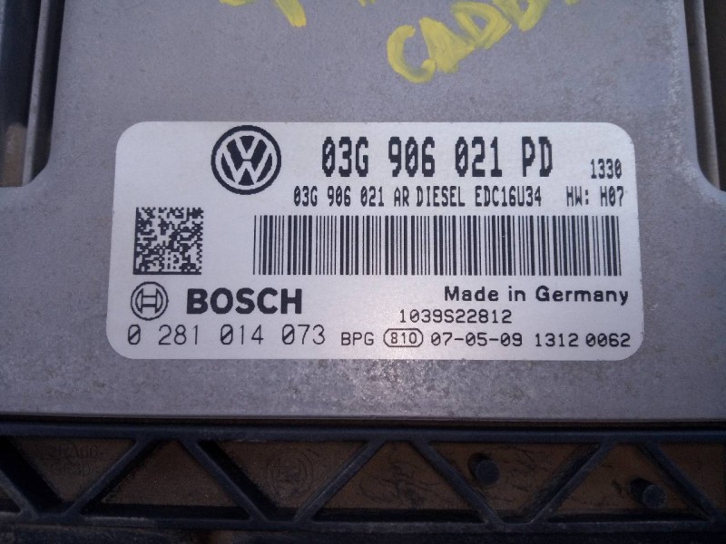 Recambio de centralita motor uce para volkswagen caddy ka/kb (2k) kombi referencia OEM IAM 03G906021PD  E2-A1-34-3