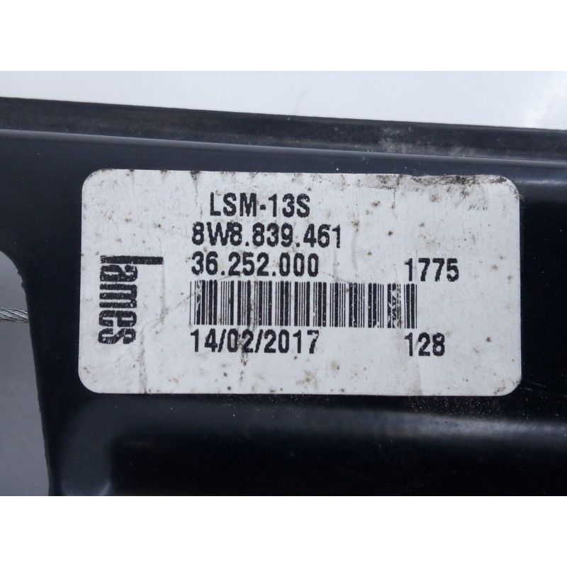 Recambio de elevalunas trasero izquierdo para audi a5 sportback (f5a) referencia OEM IAM 8W0959801 8W8839461 E1-B6-55-1