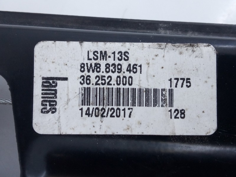 Recambio de elevalunas trasero izquierdo para audi a5 sportback (f5a) referencia OEM IAM 8W0959801 8W8839461 E1-B6-55-1